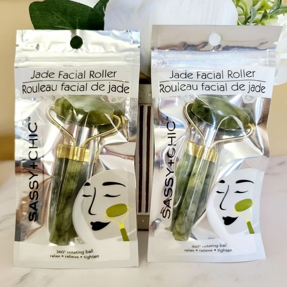 NEW Jade Facial Rollers 360° Rotating Ball SEALED - Picture 2 of 8